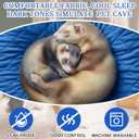 1 Pcs Ferret Cage Liner Washable Ferret Pads Bedding Cage Accessories Kit for Small Animals Hamster Rats Chinchillas Hedgehogs Guinea,Stain-Resistant Material (Top Pan Liner,Blue)