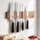 Magnetic Knife Strips, Magnetic Knife Holder for Wall 16 Inch, Acacia Wood Knife Magnetic Strip Use as Knife Bar, Knife Holder for Kitchen Utensil Organizer, Without hooks