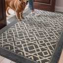 LUMI Entryway Floor Mat 36x60, Deep Mud Removal and Water Absorption, Dustproof and Wear-Resistant, Easy to Clean, Suitable for Home/Office, Dark Grey