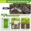 50PCS 3 OZ Bathroom Cups 100% Compostable Biodegradable Eco Friendly Small Disposable Mini Mouthwash Cups for Bath Rinse Shot Disposable for Drinking Washing Tasting
