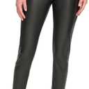 DKNY Faux Leather Pull-On Leggings (Medium, Black)