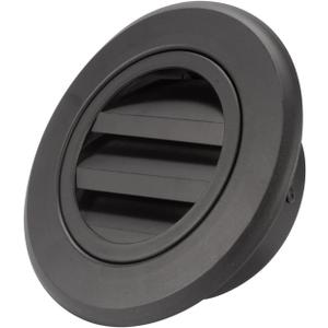 Hon&Guan Soffit Vents 4 Inch, Aluminum Soffit Exhaust Vent with Built-in Fly Screen Mesh for Bathroom Kitchen Bedroom Office (Black 100mm)