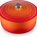 Le Creuset Enameled Cast Iron Signature Round Dutch Oven, 7.25 qt., Flame