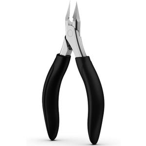 BEZOX Professional Toenail Clippers - Heavy Duty Toe Nail Clippers for Thick Toenails & Ingrown Nails | Long Handle Nails Clipper for Seniors with Comfort Grip & Ultra Sharp Blade - Black
