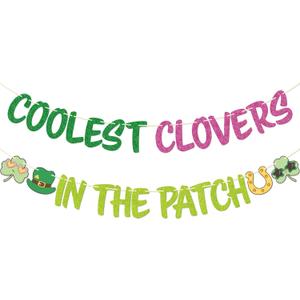 2 x St. Patrick's Day Decoration - The Cutest Clovers in the Patch Banner, St Patricks Day Classroom Decorations, March Bulletin Board Decorations