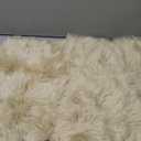 EasyJoy Ultra Soft Fluffy Shaggy Area Rug Faux Fur Rug Chair Cover Seat Pad Fuzzy Area Rug for Bedroom Floor Sofa Living Room (2 x 3 ft Sheepskin, Beige)