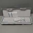 Wireless Keyboard and Mouse Combo - Full Size Slim Thin Wireless Keyboard Mouse with Numeric Keypad 2.4G Stable Connection Adjustable DPI (White & Silver)