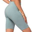 Conceited High Waisted Ultra Soft Leggings for Women - Capri Length and Biker Shorts - M