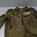 Morph Womens Aviator Costume Fitted Flight Suit Halloween Outfit Military Style for Women, Size S
