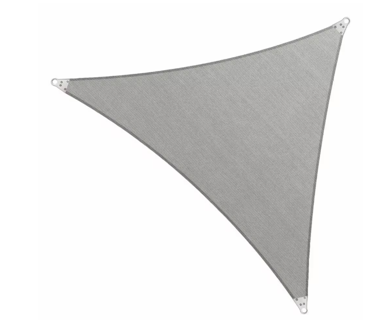 32 ft. x 32 ft. 260 GSM Reinforced (Super Ring) Grey Triangle Sun Shade Sail