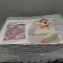 Momcozy U Shaped Pregnancy Pillows with Cotton Removable Cover, 57 Inch Full Body Pillow Maternity Support, Must Have for Pregnant Women, Hatha Grey