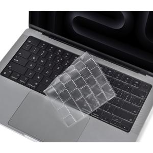 CaseBuy Premium Keyboard Cover for 2025-2023 MacBook Pro 14 16 inch M4 M3 Pro/Max Chip Liquid Retina Display & Touch ID Keyboard Protector Accessories -
Clear