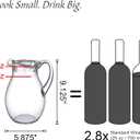 Amazing Abby - Bubbly - 2-Pack Acrylic Pitcher (72 oz), Clear Plastic Water Pitcher with Lid, Fridge Jug, BPA-Free, Shatter-Proof, Great for Iced Tea, Sangria, Lemonade, Juice, Milk, and More