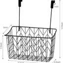 AVLA 2 Pack Over The Cabinet Door Organizer, Grid Storage Baskets with Hooks, Metal Wall Hanging Basket Holder Rack, Wire Kitchen Sink Organization Bin for Bathroom Shampoo, Body Wash