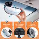 GES Rear View Mirror - 360 Degree Adjustable, Strengthen Suction Cup for Car - 5.9 x 2.2Inch - Black