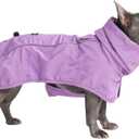 Spark Paws Dog Raincoat, Waterproof Windproof Rain Jacket, for Small Medium Large Extra Large Dogs, Reflective Breathable Full-Body Coverage Dry Suit - Purple - XL