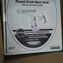 KOHLER 20111-0 Brevia, Slow Close Toilet Seat, Round Toilet Seat, Grip-Tight Bumpers Quick-Attach Hardware, White