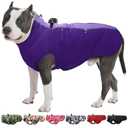 IKIPUKO Dog Coat Winter Warm Dog Jackets for Large Dogs Reflective Snowsuit with Harness Fleece Dogs Snow Jacket Waterproof Pet Clothes for Cold Weather, 3XL