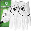 FootJoy Men's WeatherSof 2-Pack Golf Glove (Cadet Medium, White)