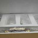 4 Light Bathroom Vanity Light with Stone-Textured Glass Shade