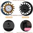 shumi Sun and Moon Outdoor Clock, Decorative Wall Clock for Patio Living Room,Silent Non-Ticking Outdoor Clock Thermometer Combo