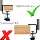 Outdoor String Light Poles 4 Pack 41" for Garden Backyard Deck Fence Railing EavesHanging Bird Feeders, Lanterns, Wind Chimes, Flower and Plant Baskets (4)