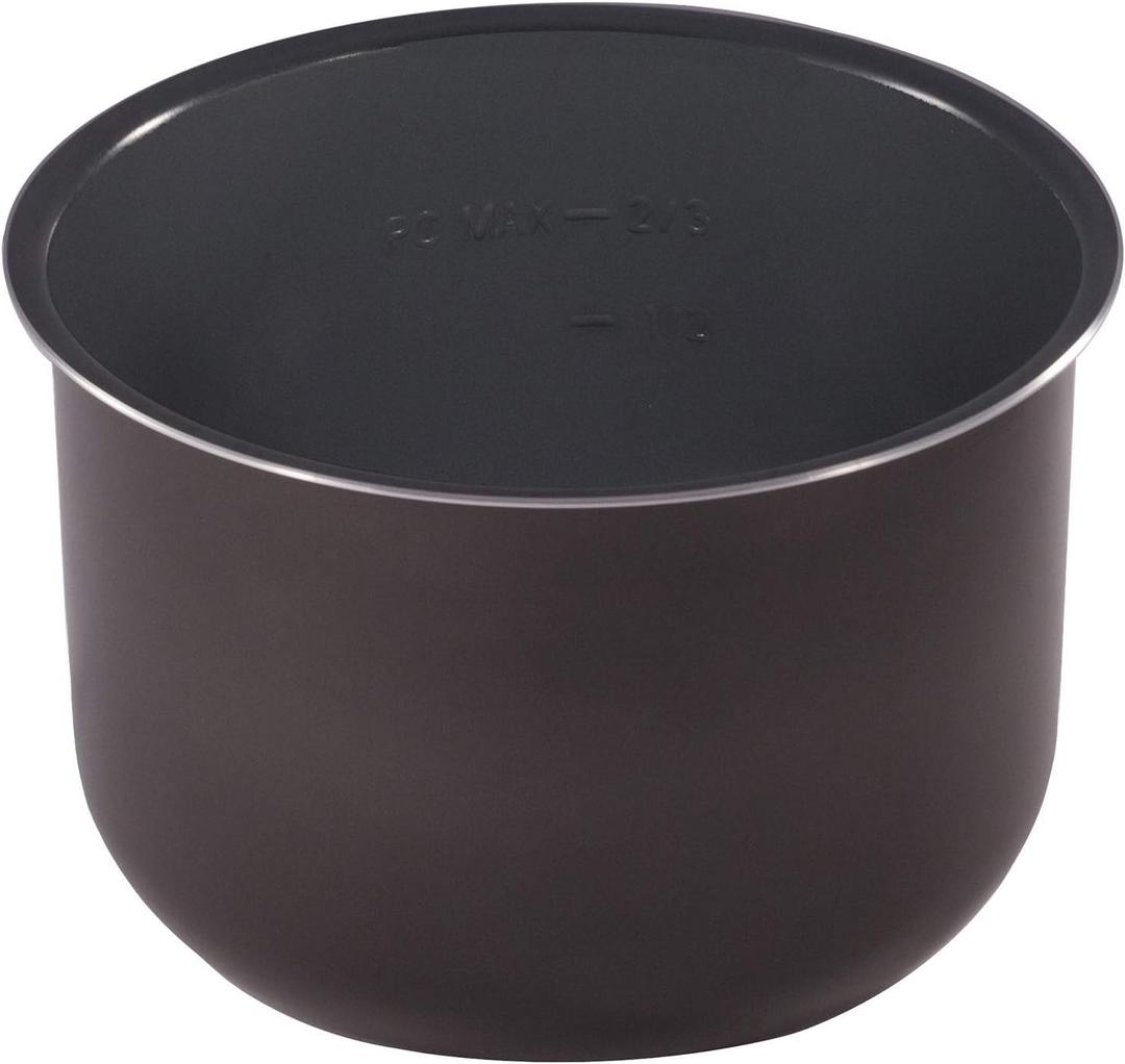 Instant Pot 3-Qt Ceramic Non-Stick Inner Cooking Pot for Rice, Slow Cooking, Black
