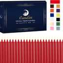 24 Pack Red Spell Chime Candles  Premium Mini Unscented Taper Candles for Rituals, Prayer, Birthdays, Meditation, Altar, Spells, Chime Candles - 4 Inch Tall - Ideal for Witches