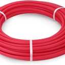 15ft Red 1/4 Inch O.D. RO Tubing at 70F-120PSI to 150F-60PSI NSF Certified CCK 1/4" Flexible water pipes 1/4-inch Plastic Tubing(5)
