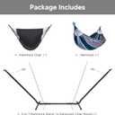SUNCREAT 2-in-1 Convertible Portable Double Hammock with Stand Included, Outdoor Hammock and Stand, Patented, Sea Blue
