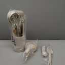 AVGPD Silicone Cooking Utensils Set, Silicone Utensils for Cooking, 446 Heat Resistant Kitchen Utensil Silicone Spatula Sets, Kitchen Gadgets for Non-Stick Cookware BPA FREE (Cream White)