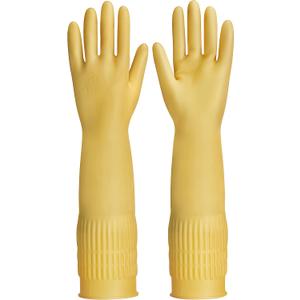 Rubber Gloves on Dishwashing Cleaning 3 or 6 Pairs,Kitchen Dish Gloves, Reuseable, (6,Large)