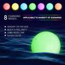 Pool Toys - 16" Light Up Beach Ball, 4 Pack Glow in The Dark Balls with 8 LED Modes, Pool Games for Adults, Teens and Kids, LED Ball for Outdoor or Indoor Activities