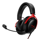 HyperX Cloud III – Wired Gaming Headset, PC, PS5, Xbox Series X|S, Angled 53mm Drivers, DTS Spatial Audio, Memory Foam, Durable Frame, UltraClear 10mm Mic, USBC, USBA, 3.5mm – Black/Red