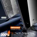 Milomdoi 3 Pack Privacy Screen Protector for Samsung Galaxy S25 Ultra Tempered Glass with 3 Pack Camera Lens Protector, Ultra 9H Accessories [Support Fingerprint Unlock] Black