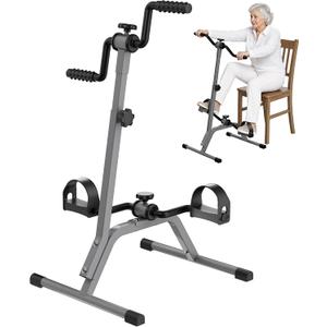 Adjustable Legs Arms Pedal Exerciser Bike for Seniors - Hand Arm Leg and Knee Therapy, Stroke Recovery, Portable Fitness Equipment for Total Body Workout Cardio Exercise - Great Gift for Elderly Rehab