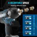 Cordless Impact Wrench 1/2 Inch, 1500 N.m/1106ft-lbs Brushless Impact Wrench Gun Compatible with Makita Battery (No Battery), Electric Power Impact Driver for Car Home