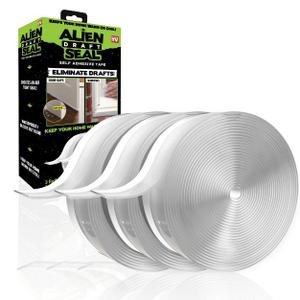 Alien Seal Transparent Anti-Draft Weather Stripping Insulation Tape Self-Adhesive Waterproof Door & Window Seal - 3 Pack