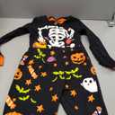 DAUGHTER QUEEN Boys & Girls 100% Cotton Holiday Pajamas, Halloween Christmas Sleepwear 18M-12Y (2pcs-black/Glow in Dark-skeleton-hba24)