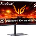 LG 34G630A-B 34-Inch Ultragear WQHD (3440 x 1440) Curved Gaming Monitor, 240Hz, 1ms, FreeSync Premium, DisplayHDR 400, Built-in Speaker, HDMI, DisplayPort, USB Type-C, Tilt/Height/Swivel Stand, Black | HDMI, DisplayPort, USB Type-C, 240Hz, FreeSync Premium, DisplayHDR 400, (3440 x 1440), 1ms, Built-in Speaker