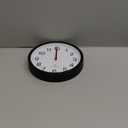 AKCISOT Atomic 10 Inch Wall Clock Analog Clocks for Indoor Kitchen, Battery Operated Clock for Bedroom Office Classroom Living Room (Black)