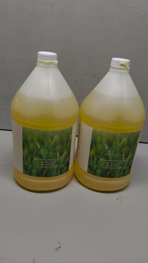 ECO amenities 2 Bottles Nourishing Shampoo and Body Wash 2 in 1; Refill Hair and Body Care Bathroom Hotel Toiletries