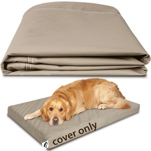 Zippered Faux Leather Dog Crate Cover Waterproof, Hairproof Wipeable, Easy-Clean Washable Pet Bed Liner
