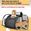 Dog Bike Basket, Foldable Pet Bike Carrier Backpack with Safety Strap, Waterproof Pet Bike Basket Suitable for Small Cats Kitten Puppy Dogs New Black