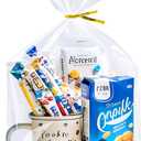 PigPotParty 10"x 14", 50Pcs Bottom Gusset Bags, Clear Plastic Gift Cellophane Mug Treat Goodie Bags with 50x Twist Ties, Large Party Favor Packaging, Toy Wrapping (No Side Gusset)