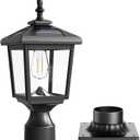 Greluna Solar Post Light Outdoor, 60 Lumens Dusk to Dawn Lamp Post Light, Solar Powered & Waterproof, Fits 6x6 Wooden Posts, 3 Inch Poles, for Garden, Pathway, Driveway, Fence & YardCool White