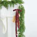 MEEDEE Rust Red Velvet Ribbon 2 Inch Vintage Frayed Ribbons 2 Rolls 4 Yards Crinkle Rust Ribbons Silk Velvet Ribbon for Christmas Tree, Gift Wrapping, Holiday Decor, Wedding Favors