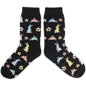 Bunny Socks, Easter Socks For Women And Men, Easter Bunny, Easter Gift, Bunny Gifts For Women, Rabbit Socks, Animal Socks For Teens, 1 Pairs. (207), 8, White