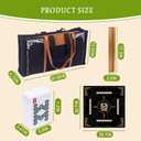 American Mahjong Set,Complete Game Kit, 166 Tiles Mahjong Tile Set with Wooden Pushers Racks, Carrying Bag, Mahjong Mat, Score Cards, Chips, Dice & Accessories Mahjong Set, 0.9 in 0.47 in 1.2 in