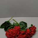 2PCS 18'' Artificial Geraniums Silk Flowers Plants Home Outdoor Decor Garden Ruby Red